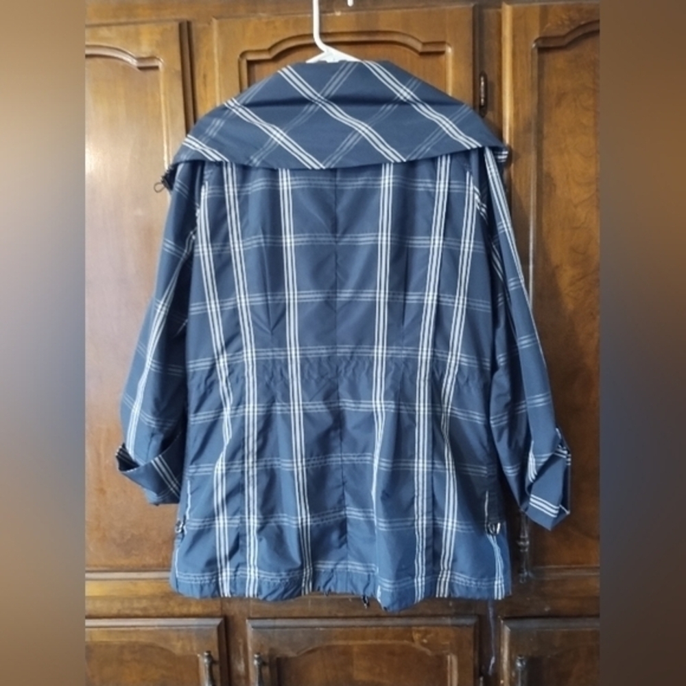 Pendleton Windbreaker Lined Plaid Pockets Roll Ta… - image 2